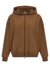 Brunello Cucinelli Shiny Trims Hoodie Brown