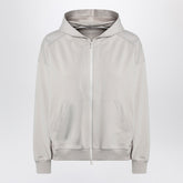 Brunello Cucinelli Beige Cotton Zip Hoodie Beige