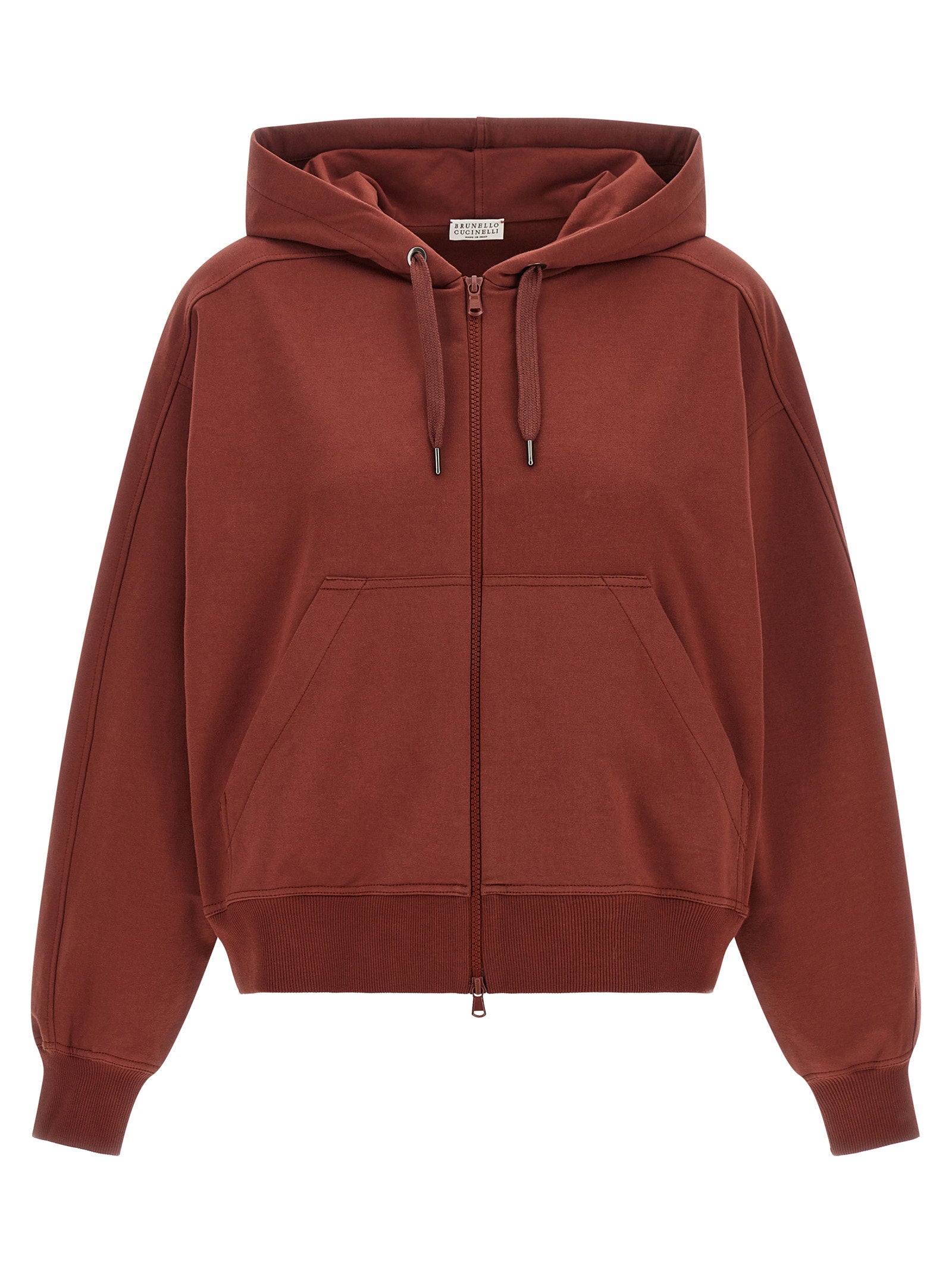 Brunello Cucinelli Solomei Ad Mcccxci Hoodie Bordeaux