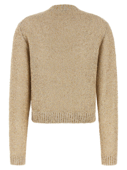 Brunello Cucinelli Micro Sequin Sweater Gold
