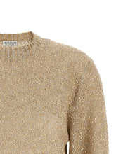 Brunello Cucinelli Micro Sequin Sweater Gold