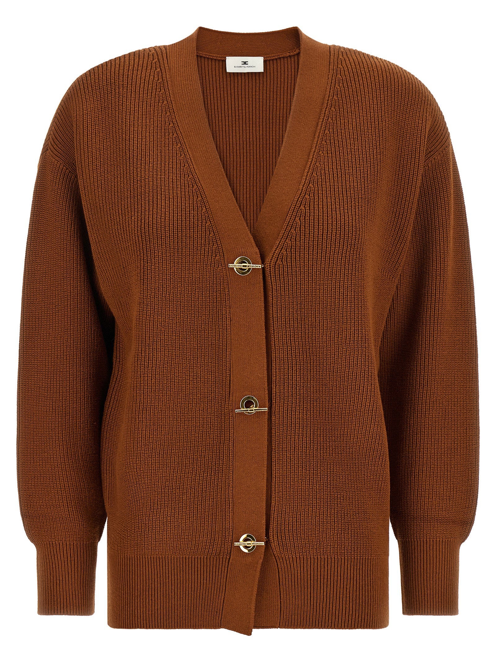 Elisabetta Franchi Cardigan Tricot Brown