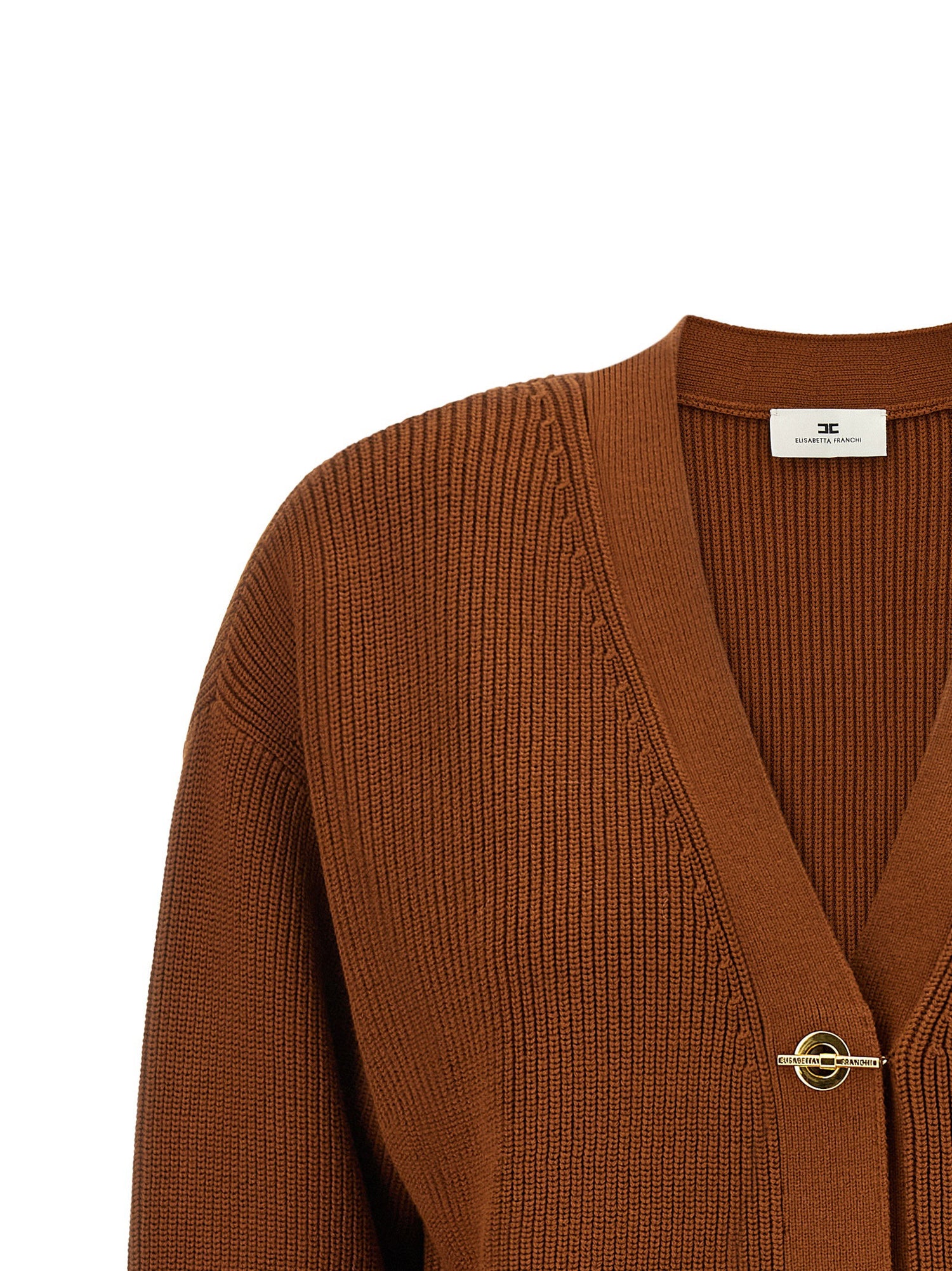Elisabetta Franchi Cardigan Tricot Brown