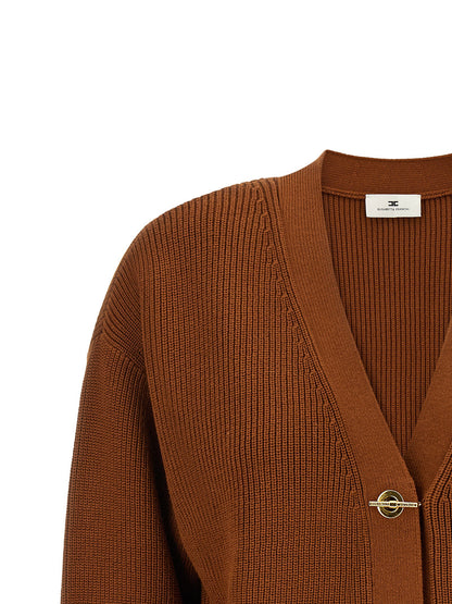 Elisabetta Franchi Cardigan Tricot Brown