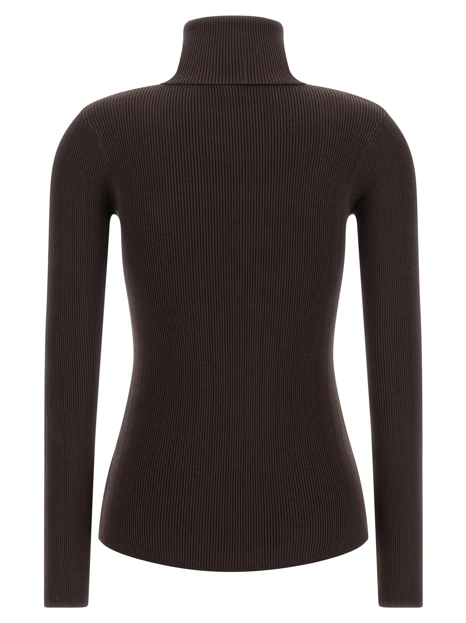 Elisabetta Franchi Tricot Turtleneck Brown