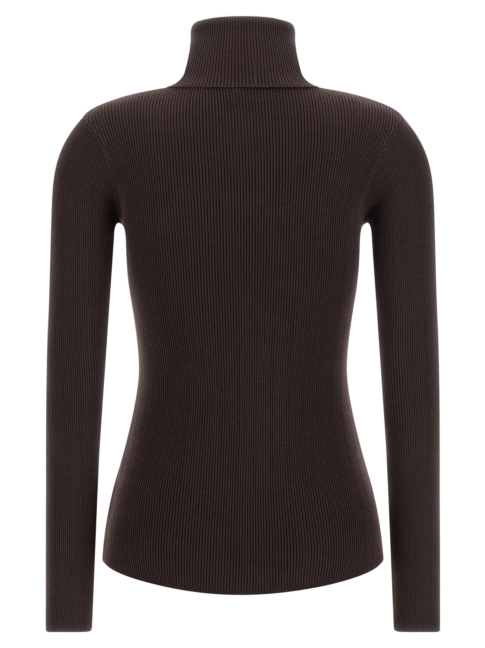 Elisabetta Franchi Tricot Turtleneck Brown