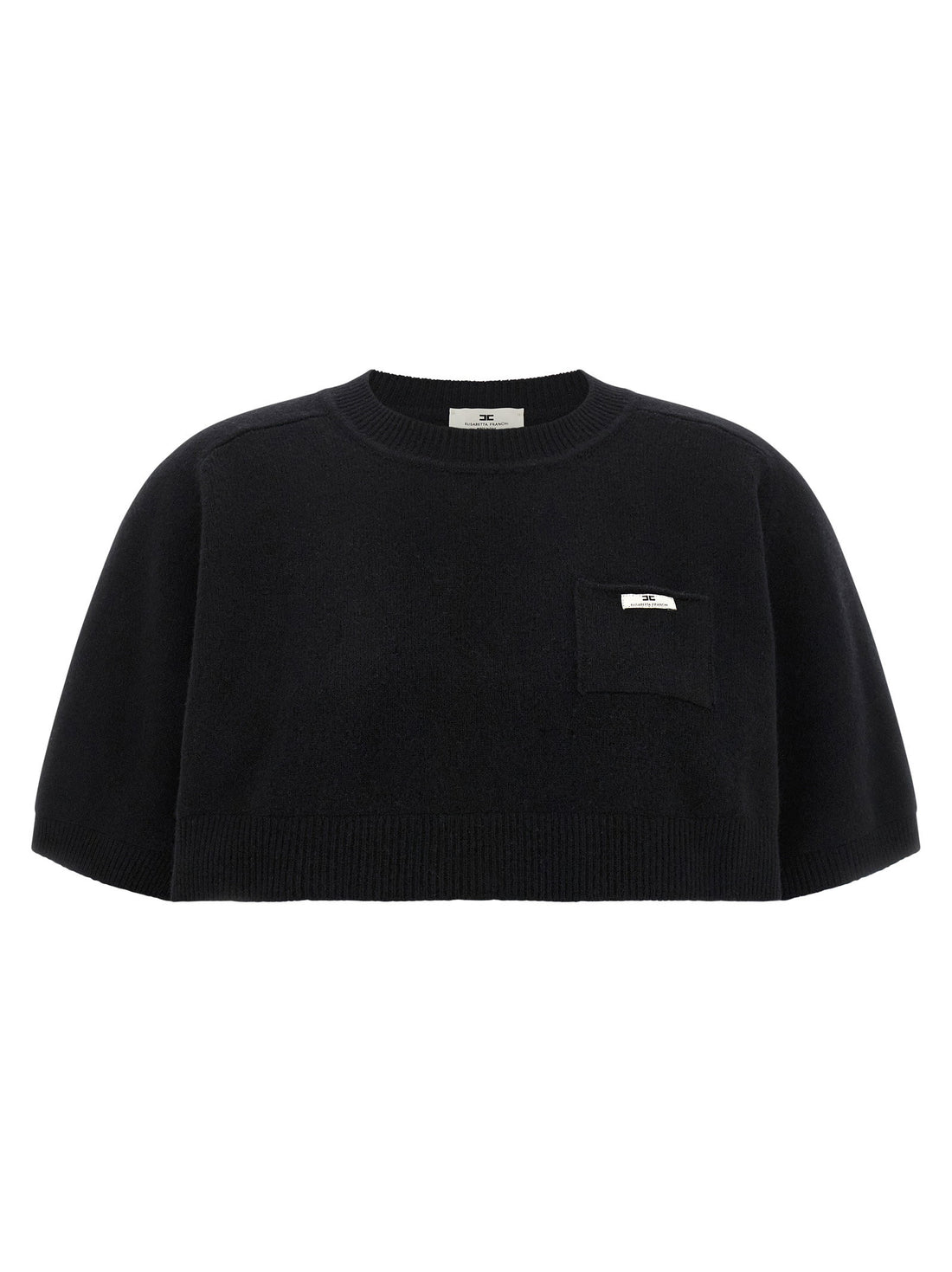 Elisabetta Franchi Wool And Cashmere Top Black