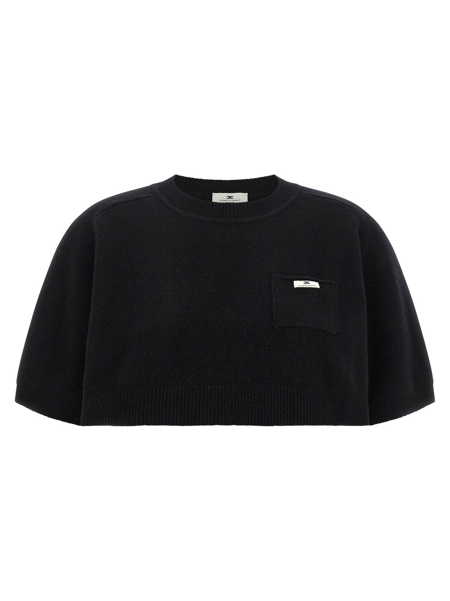 Elisabetta Franchi Wool And Cashmere Top Black