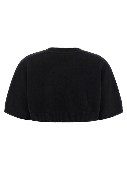 Elisabetta Franchi Wool And Cashmere Top Black