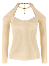 Elisabetta Franchi Necklace Sweater Beige