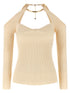 Elisabetta Franchi Necklace Sweater Beige