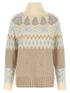 Herno Wool And Cashmere Sweater With Intarsia Beige