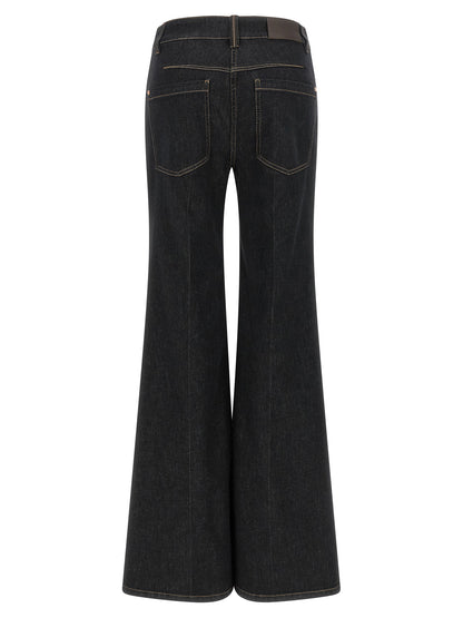Brunello Cucinelli Flared Leg Jeans Blue