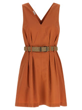 Brunello Cucinelli Texture Twill Dress Orange