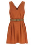 Brunello Cucinelli Texture Twill Dress Orange