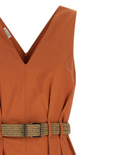 Brunello Cucinelli Texture Twill Dress Orange