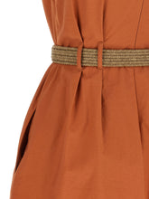 Brunello Cucinelli Texture Twill Dress Orange