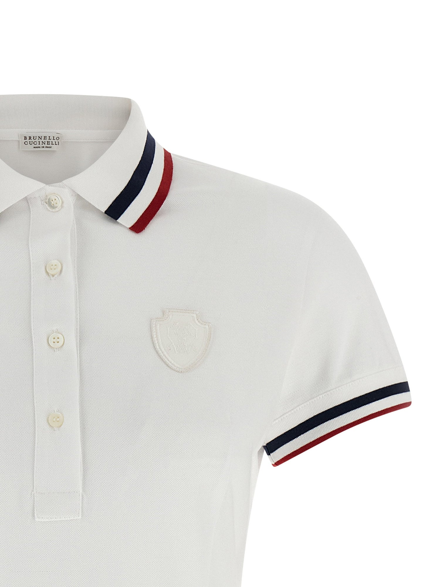 Brunello Cucinelli Logo Embroidery Tennis Dress White