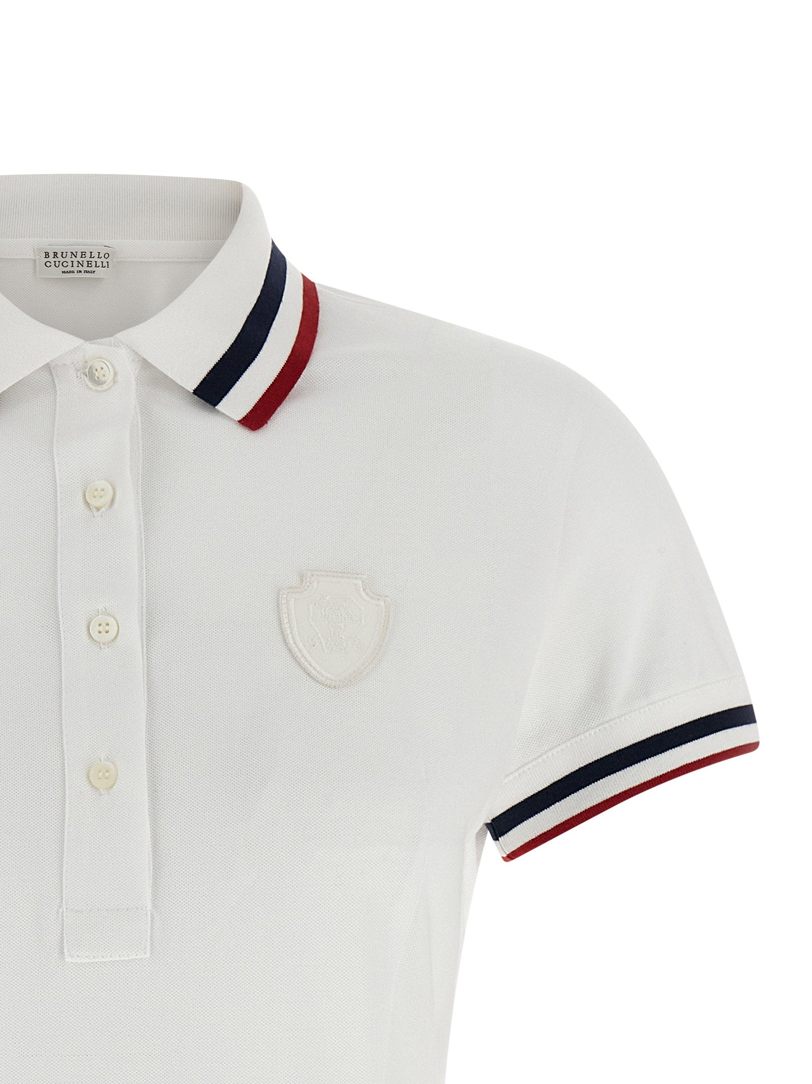 Brunello Cucinelli Logo Embroidery Tennis Dress White