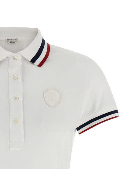 Brunello Cucinelli Logo Embroidery Tennis Dress White