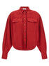 Brunello Cucinelli Cotton And Linen Shirt Red
