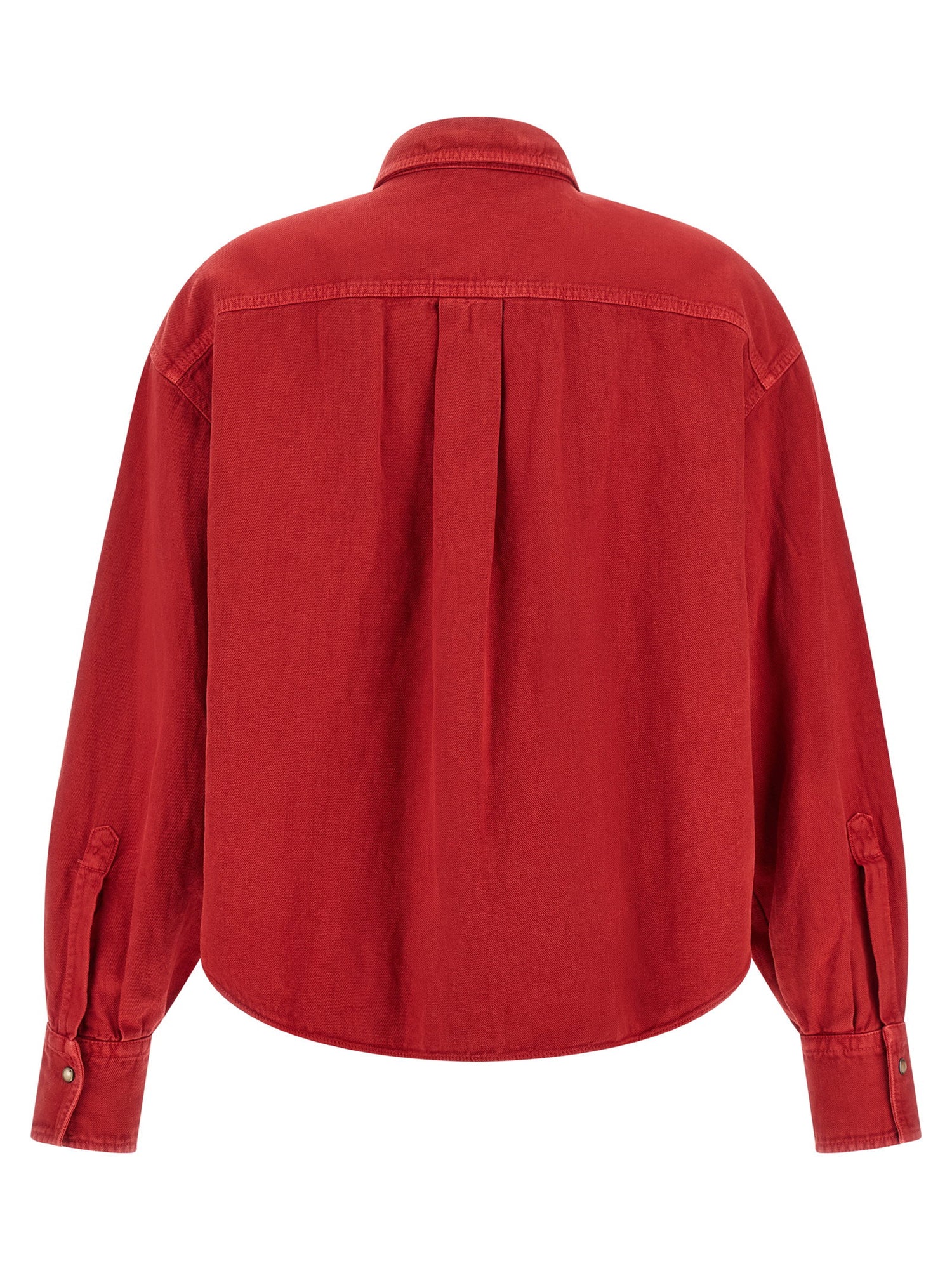 Brunello Cucinelli Cotton And Linen Shirt Red