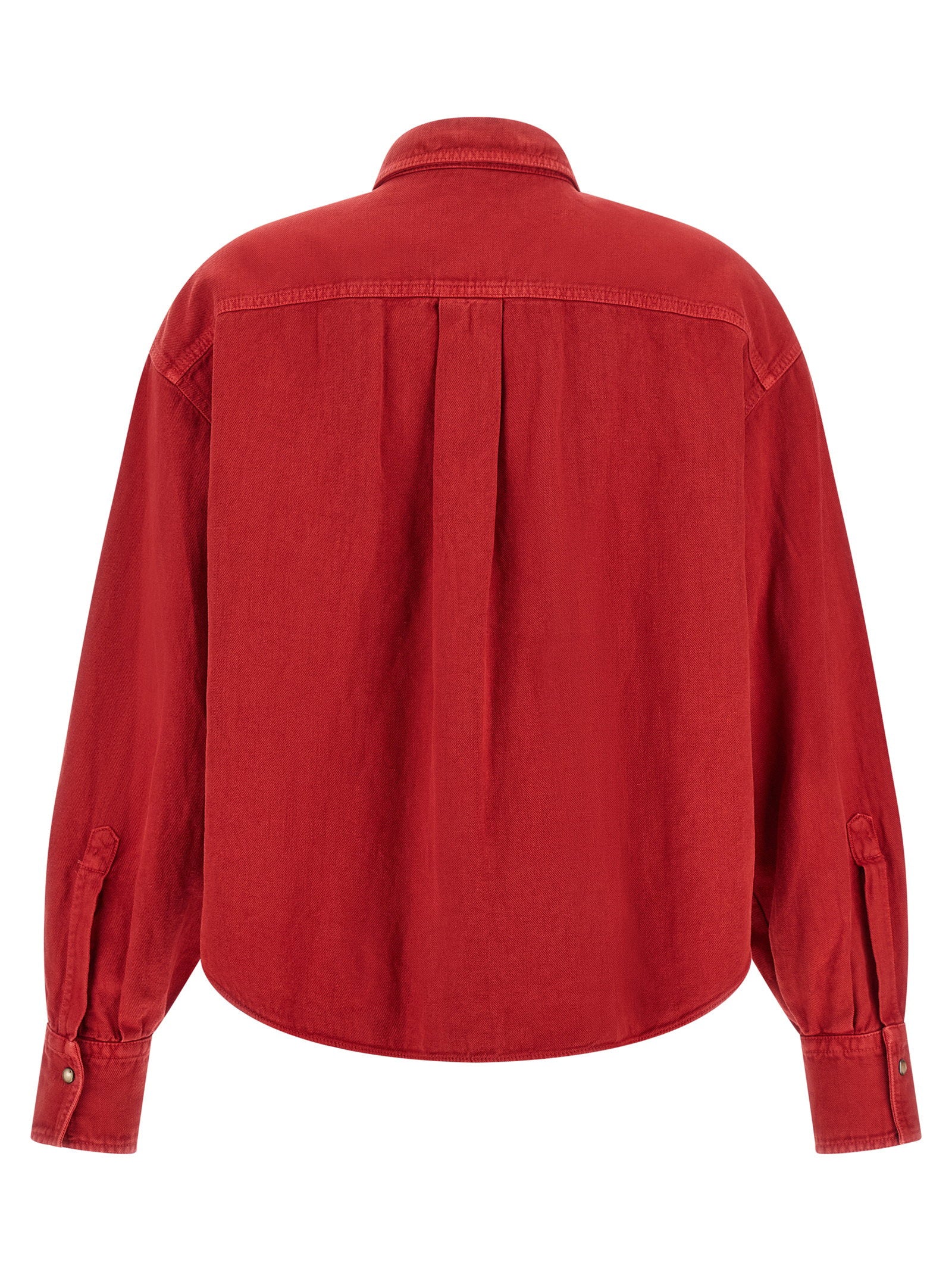 Brunello Cucinelli Cotton And Linen Shirt Red