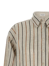 Brunello Cucinelli Sparkling Stripes Shirt Beige
