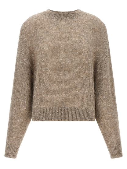 Brunello Cucinelli Diamante Sweater Beige