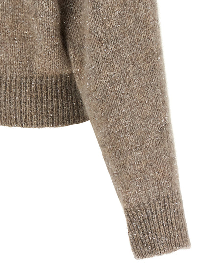 Brunello Cucinelli Diamante Sweater Beige