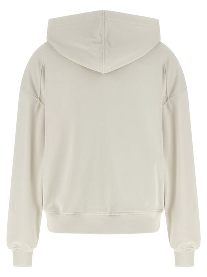 Brunello Cucinelli Shiny Zipper Pull Hoodie Beige