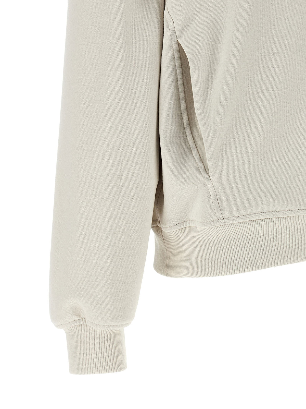 Brunello Cucinelli Shiny Zipper Pull Hoodie Beige