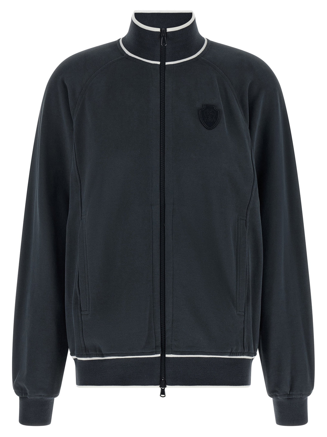 Brunello Cucinelli Heraldic Patch Sweatshirt Blue