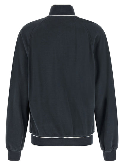 Brunello Cucinelli Heraldic Patch Sweatshirt Blue