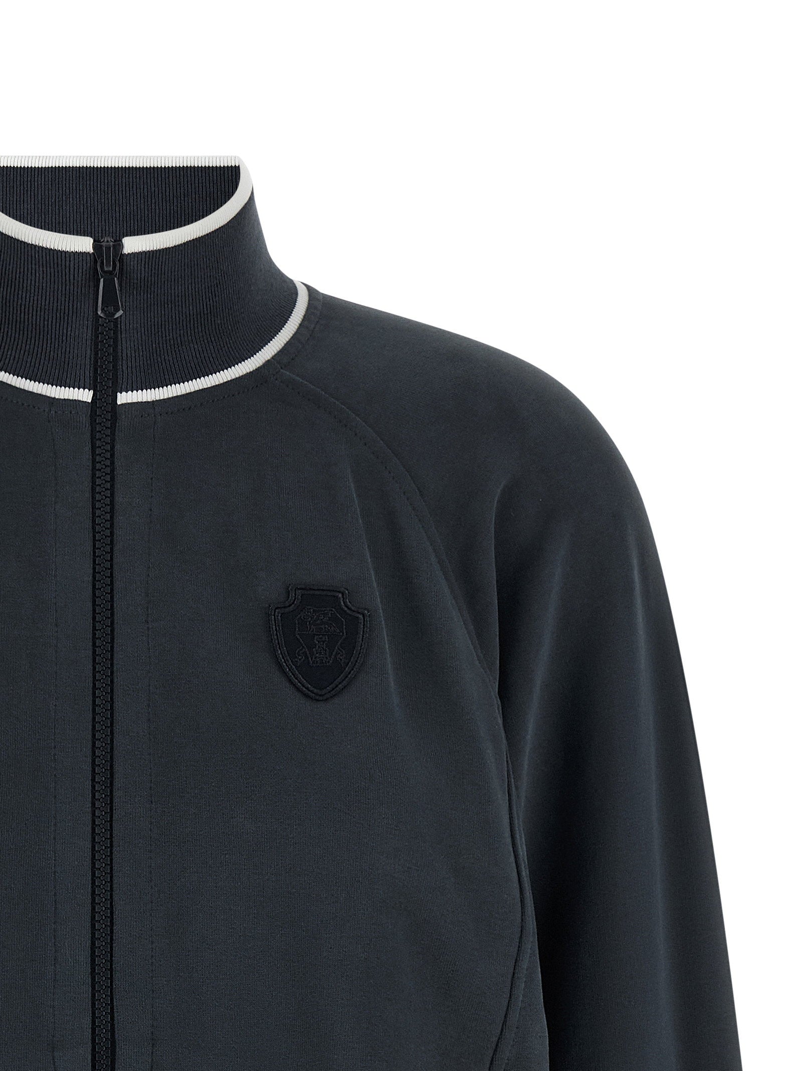 Brunello Cucinelli Heraldic Patch Sweatshirt Blue