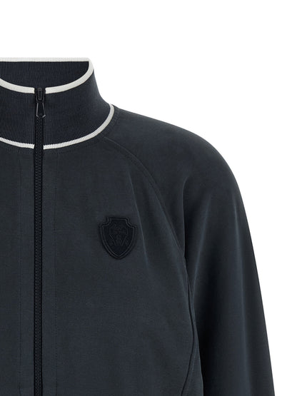 Brunello Cucinelli Heraldic Patch Sweatshirt Blue