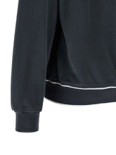 Brunello Cucinelli Heraldic Patch Sweatshirt Blue