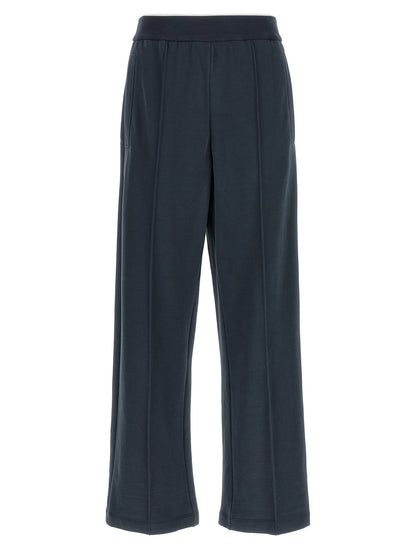 Brunello Cucinelli Joggers With Frontal Stitching Detail Blue