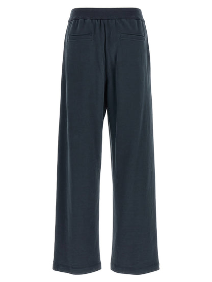 Brunello Cucinelli Joggers With Frontal Stitching Detail Blue