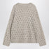 Brunello Cucinelli Beige Openwork Mohair-Blend Sweater with Sequins Beige