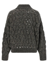 Brunello Cucinelli Dazzling Waves Sweater Gray