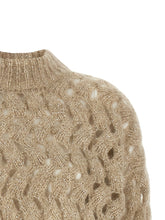 Brunello Cucinelli Dazzling Waves Sweater Beige