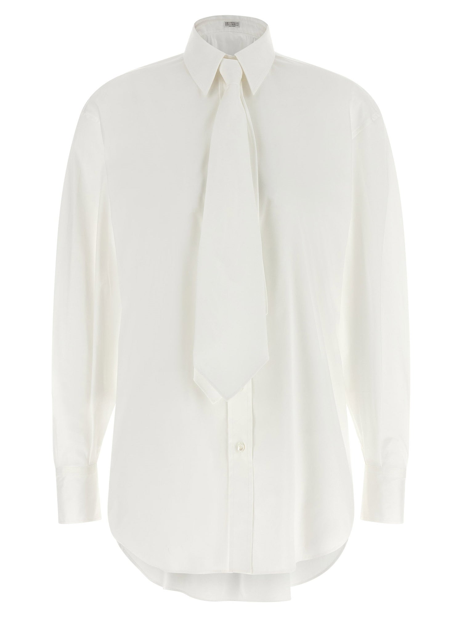 Brunello Cucinelli Shirt With Tie White