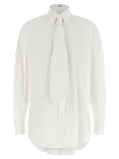 Brunello Cucinelli Shirt With Tie White