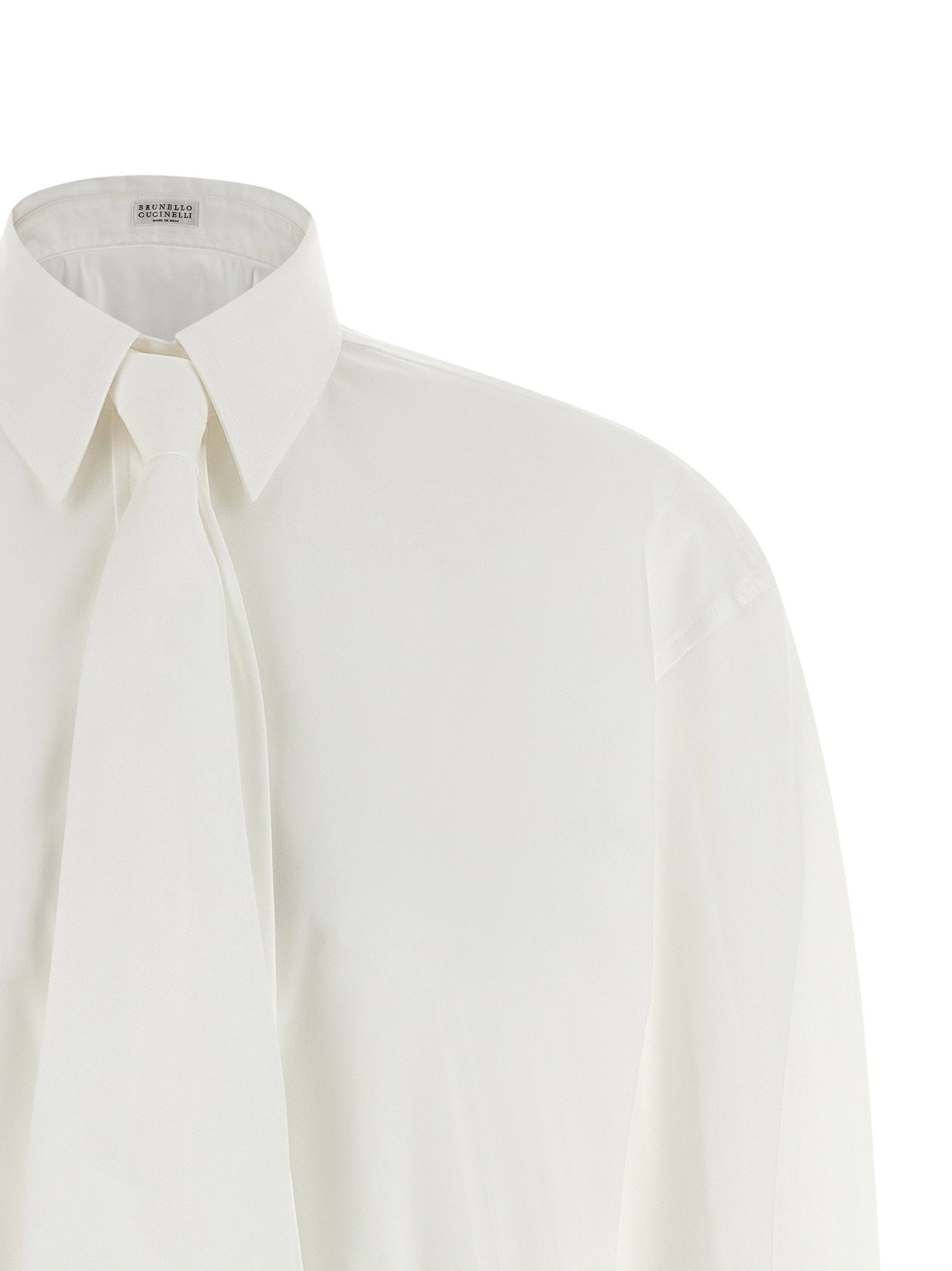 Brunello Cucinelli Shirt With Tie White
