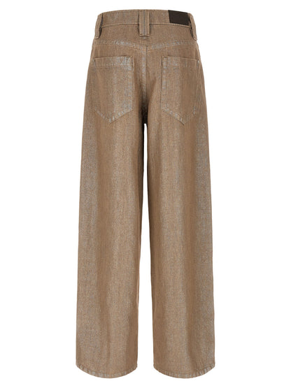 Brunello Cucinelli Baggy Jeans Beige
