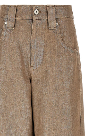 Brunello Cucinelli Baggy Jeans Beige