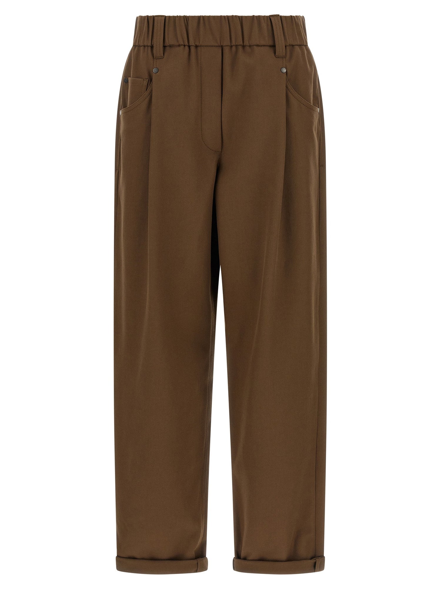 Brunello Cucinelli Baggy Pull-on Pants Brown