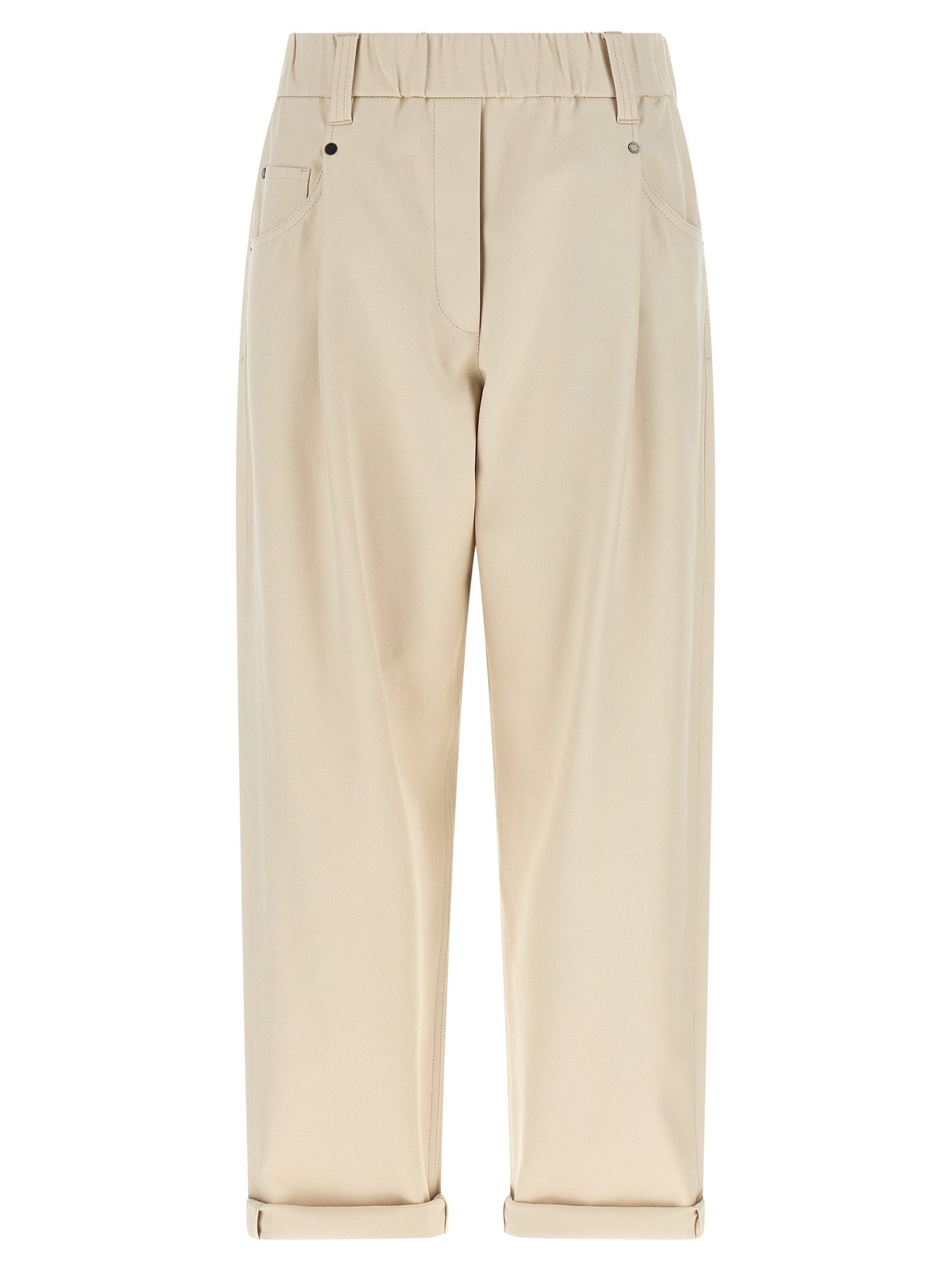 Brunello Cucinelli Baggy Pull-on Pants Beige