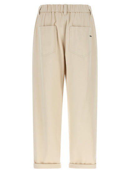 Brunello Cucinelli Baggy Pull-on Pants Beige